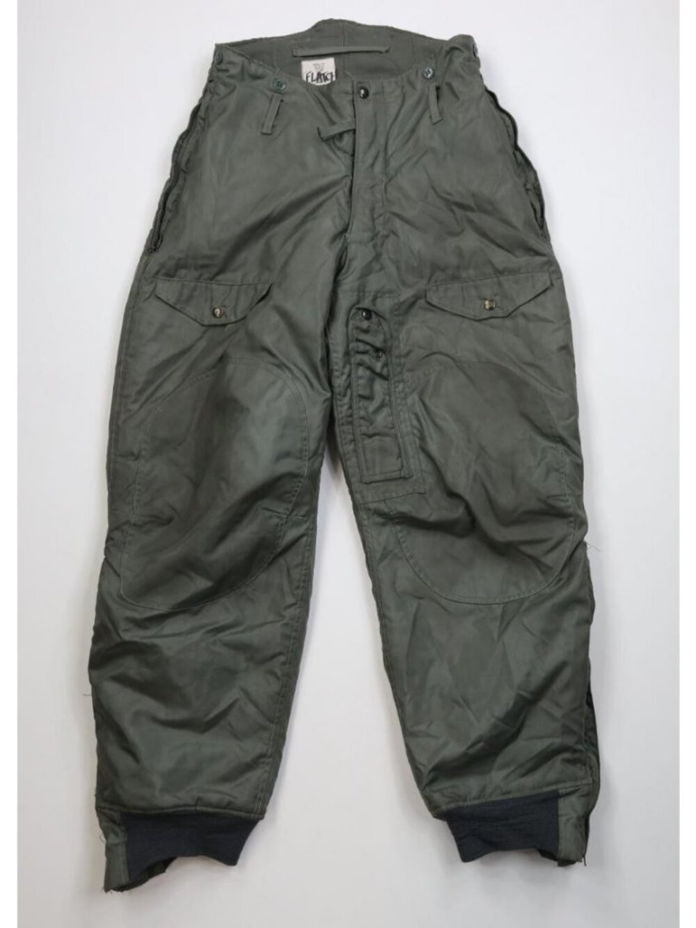 Vintage 80s USGI Mens 30 ECW CWU 18/P Insulated Flyers Trousers Pants Green USA
